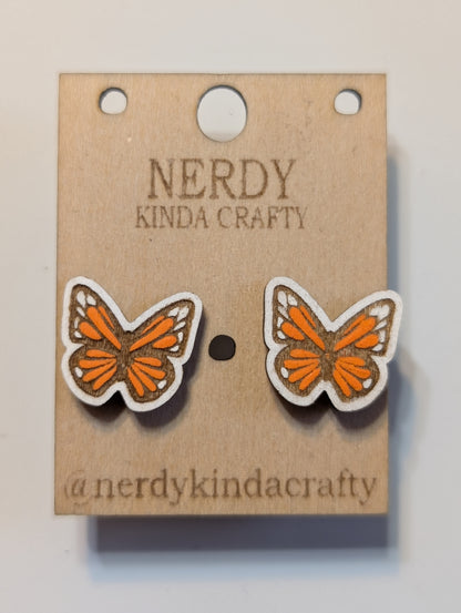 Monarch Butterfly Studs