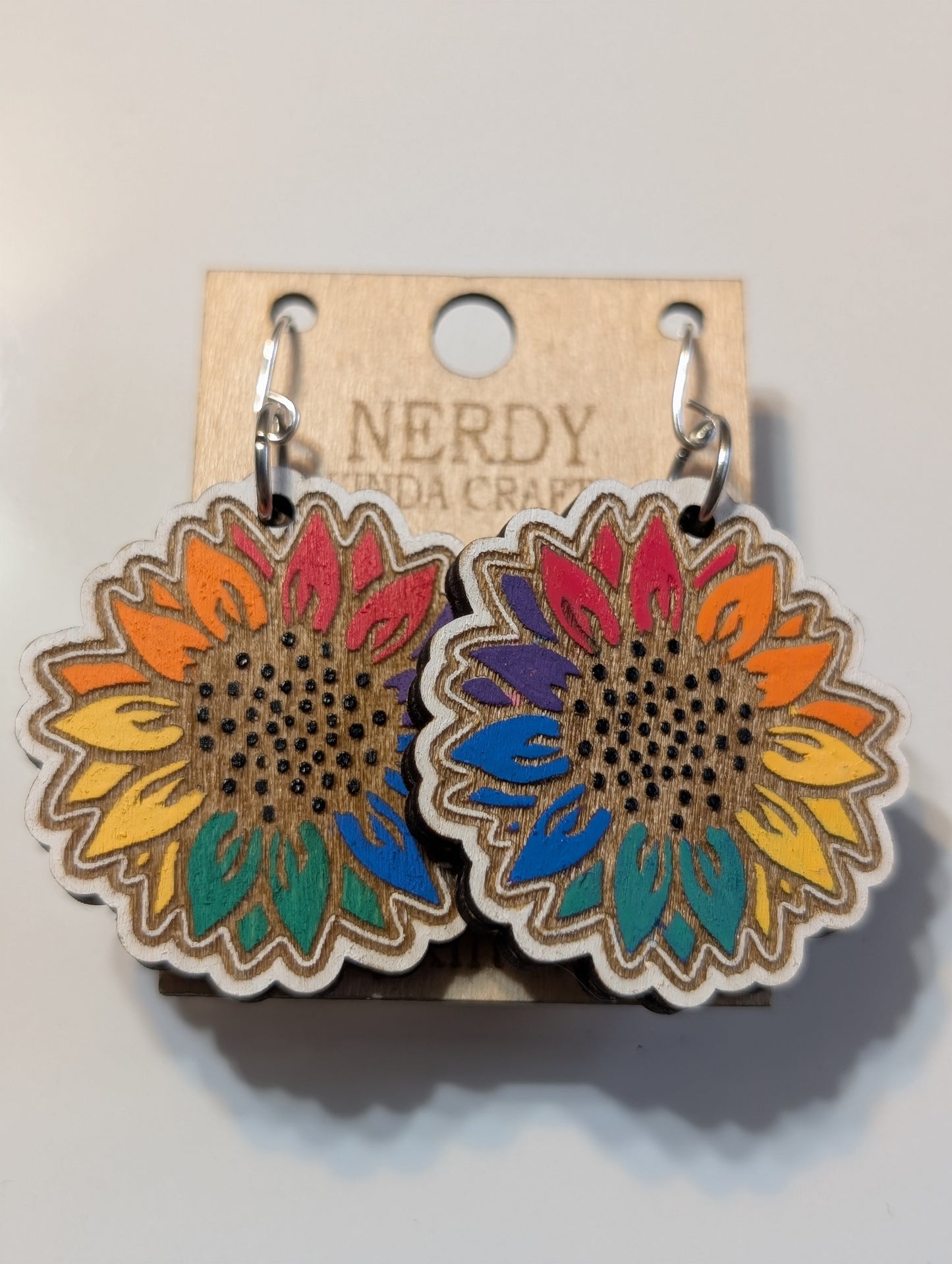 Rainbow Sunflower Dangles