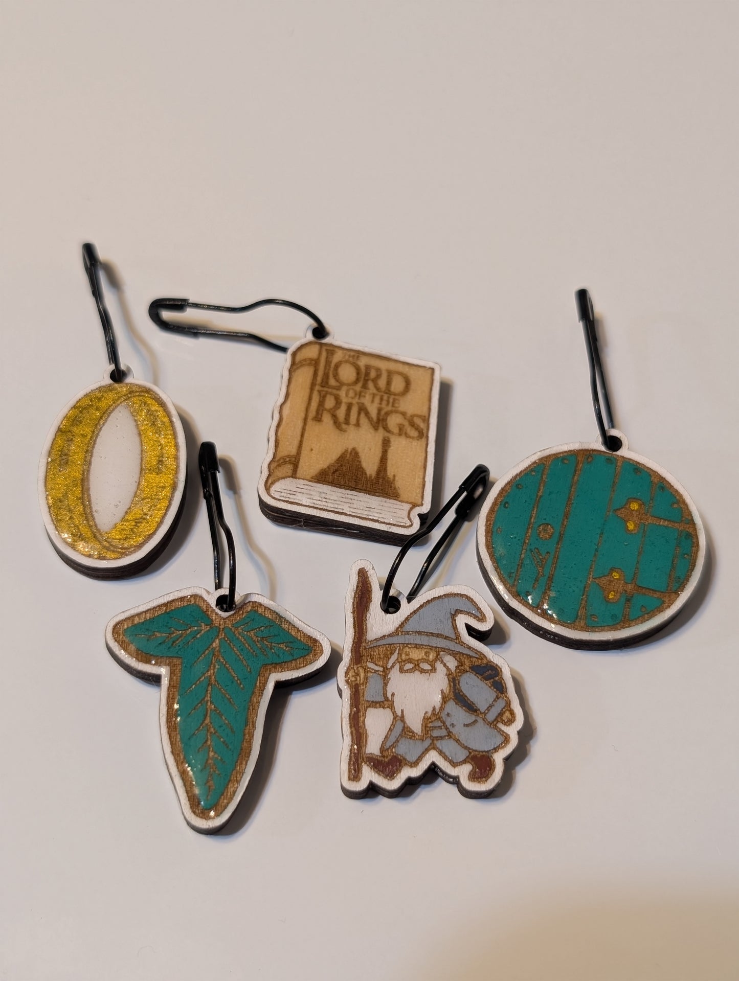 LOTR Stitch Markers or Zipper Pulls