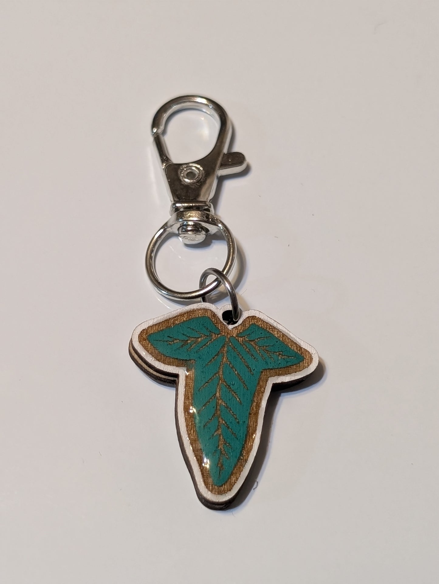 Fantasy Leaf Stitch Marker or Zipper Pull