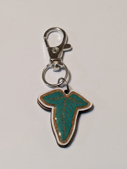 Fantasy Leaf Stitch Marker or Zipper Pull