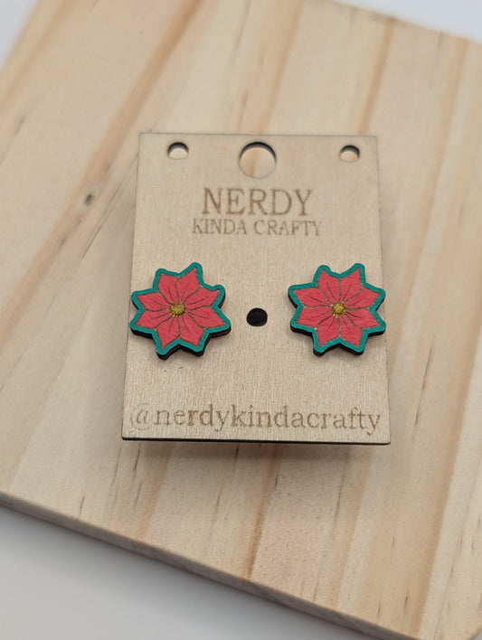 Poinsettia Studs