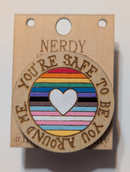 You Are Safe Pin