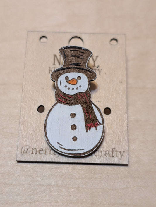 Snowman Pin
