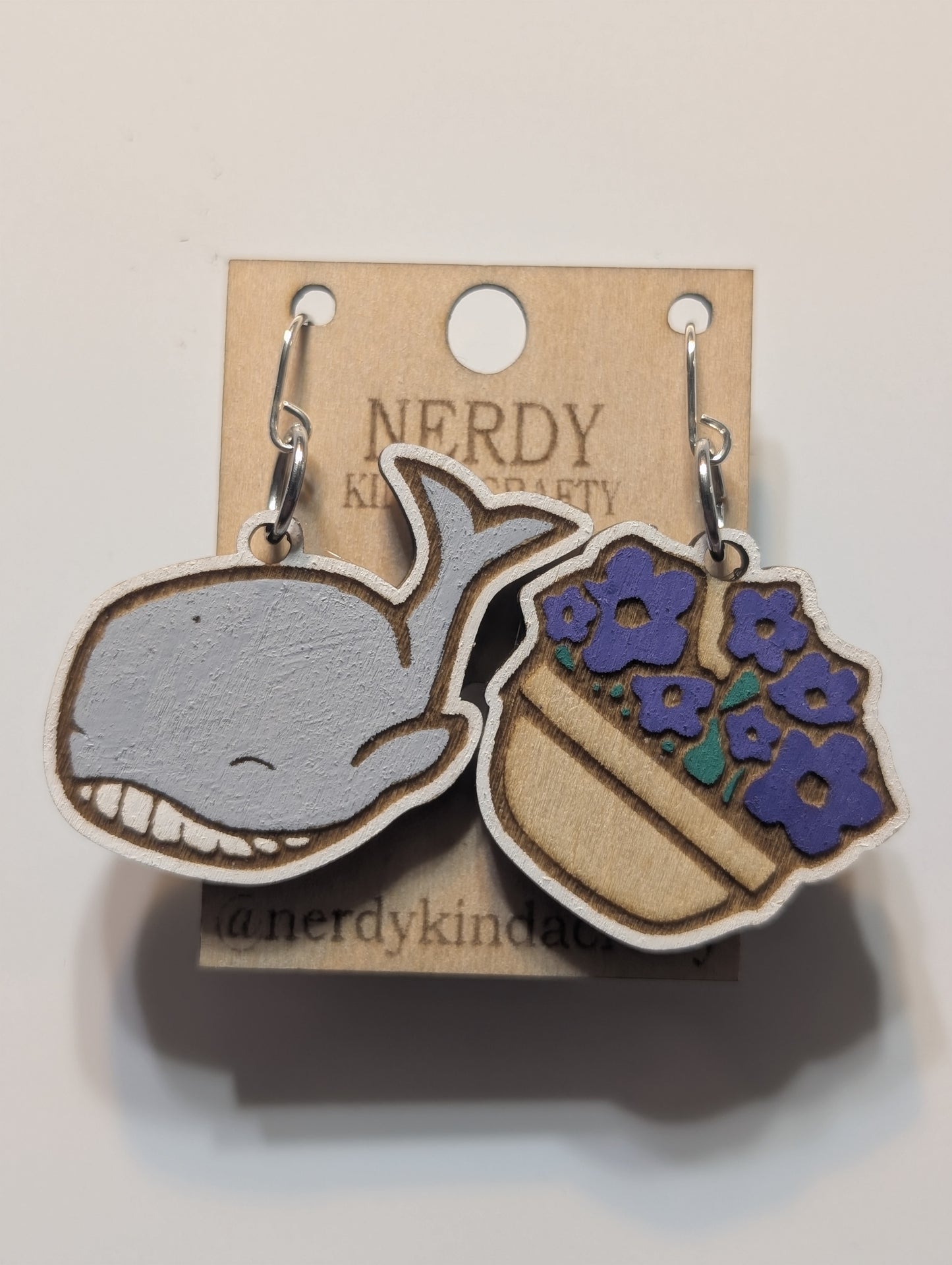 Whale and Petunia Dangles