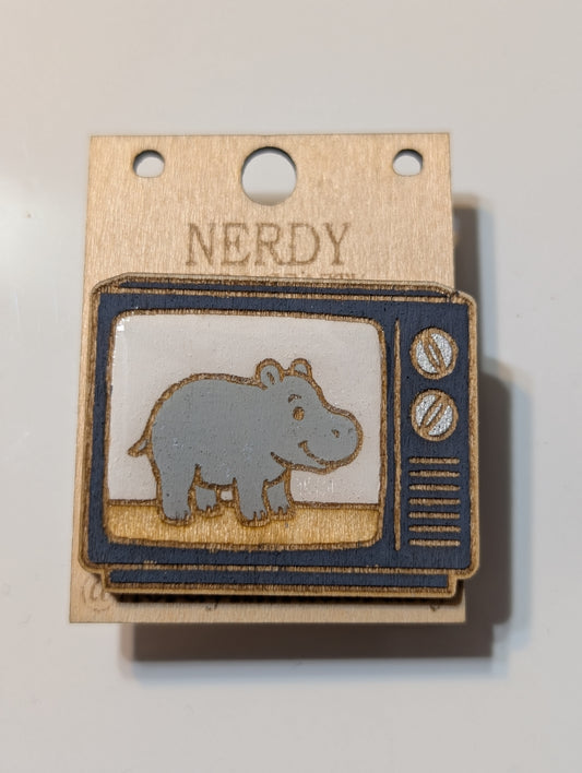 North American House Hippo Pin