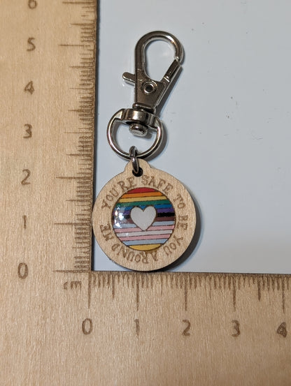 You are safe to be you around me Zipper Pull