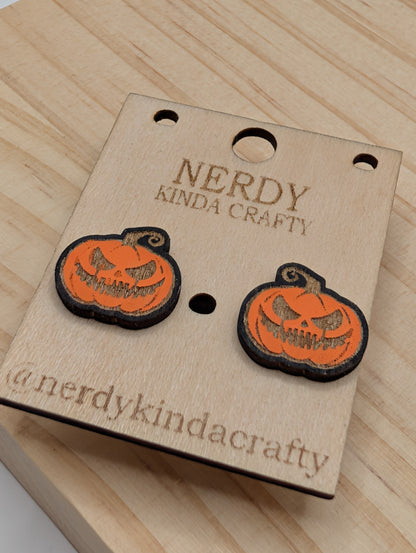 Jack O'Lantern Studs