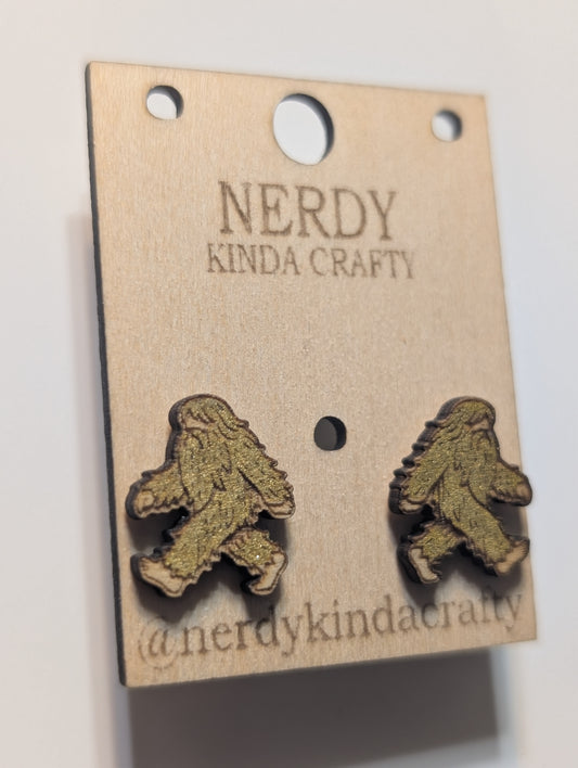 Golden Sasquatch studs