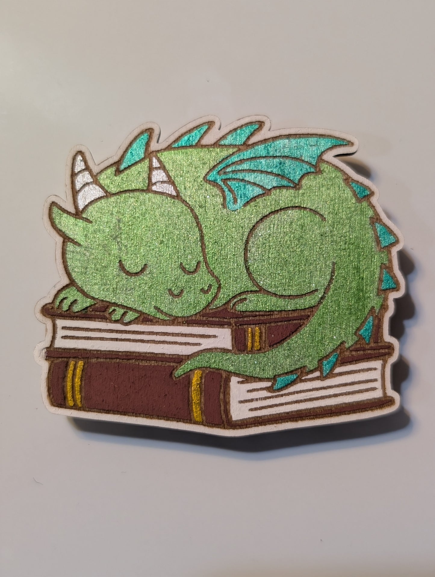 Shiny Book Dragon Magnet