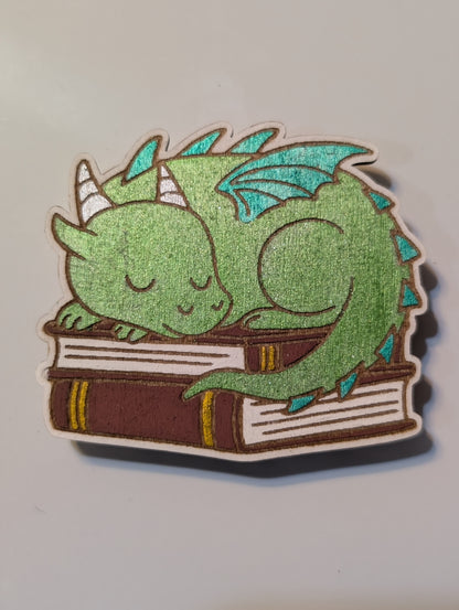 Shiny Book Dragon Magnet