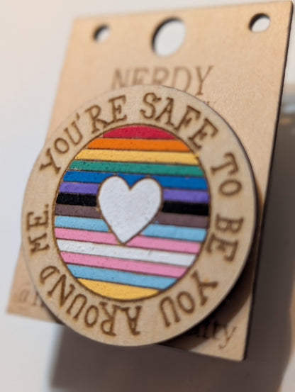 You Are Safe Pin