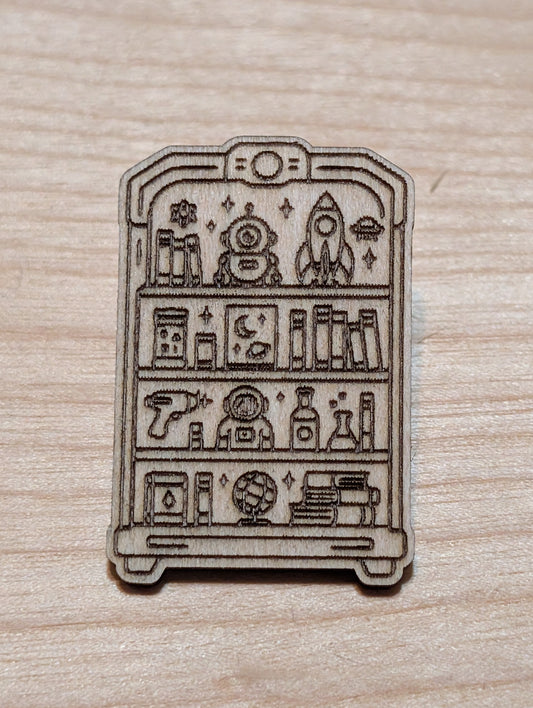 Science Fiction Bookshelf Pin