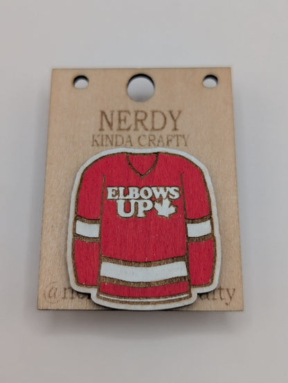 Elbows Up Jersey Pin