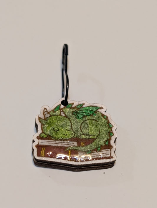 Book Dragon Stitch Marker