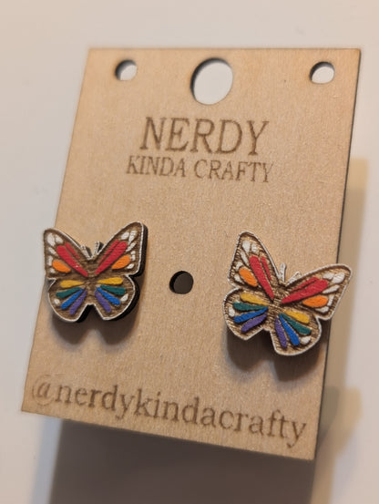 Pride Butterfly Studs