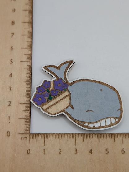 Whale and Petunia Magnet