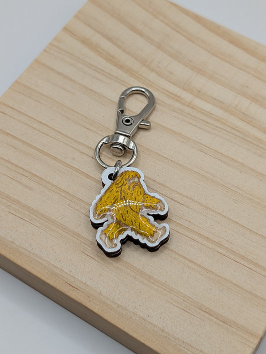 Golden Sasquatch Zipper Pull