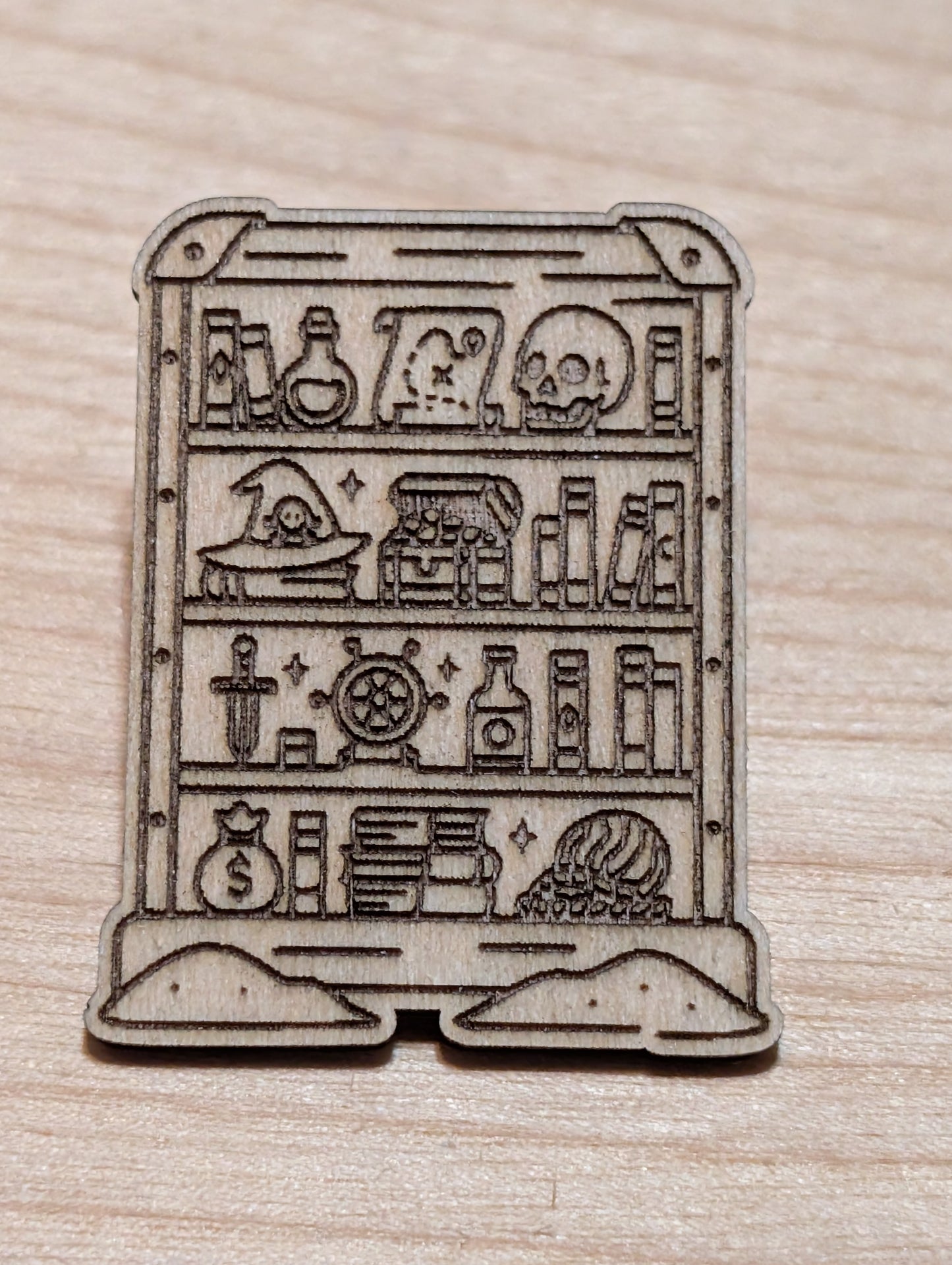 Pirate Bookshelf Pin