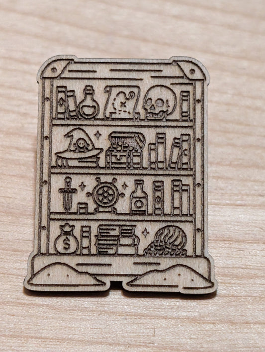 Pirate Bookshelf Pin