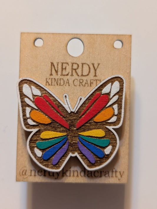 Rainbow Pride Butterfly Pin