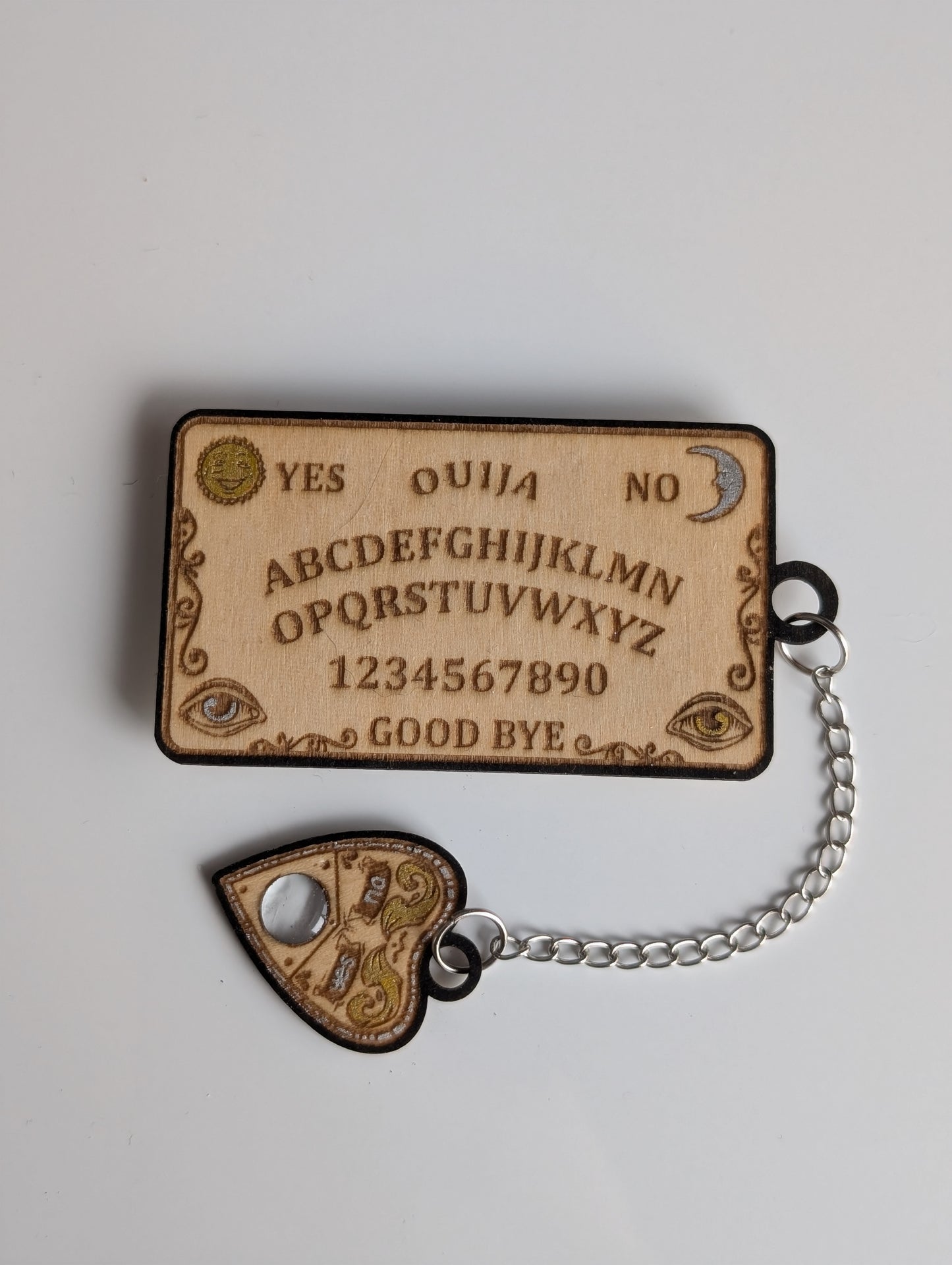Ouija Magnet with Planchette chain