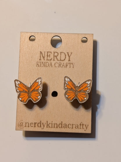 Monarch Butterfly Studs