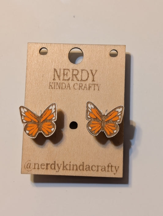 Monarch Butterfly Studs