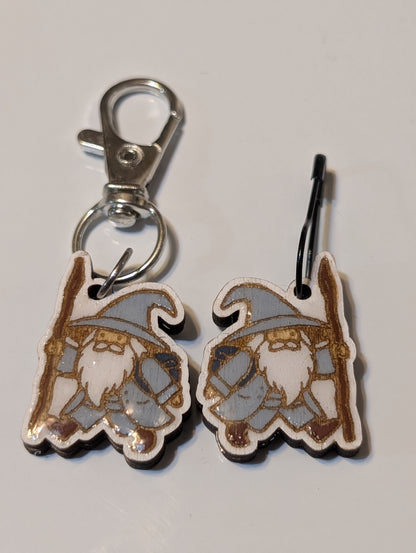 Little Wizard Stitch Marker or Zipper Pull