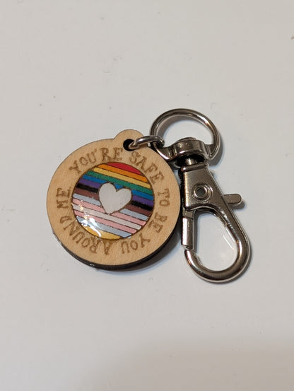 You are safe to be you around me Zipper Pull