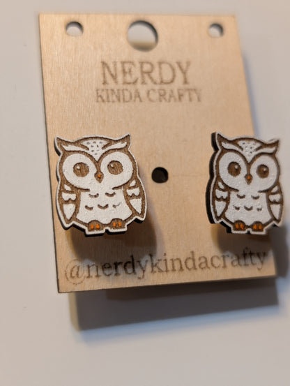 Snowy Owl Studs