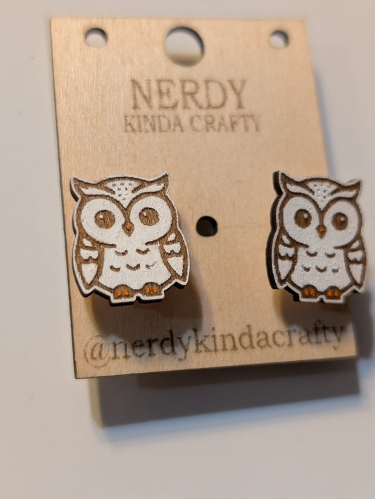 Snowy Owl Studs