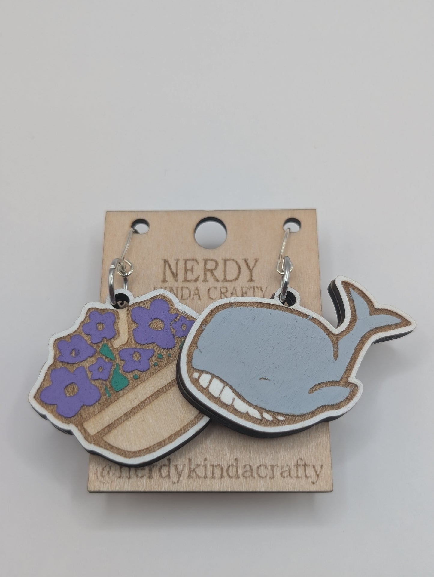 Whale and Petunia Dangles