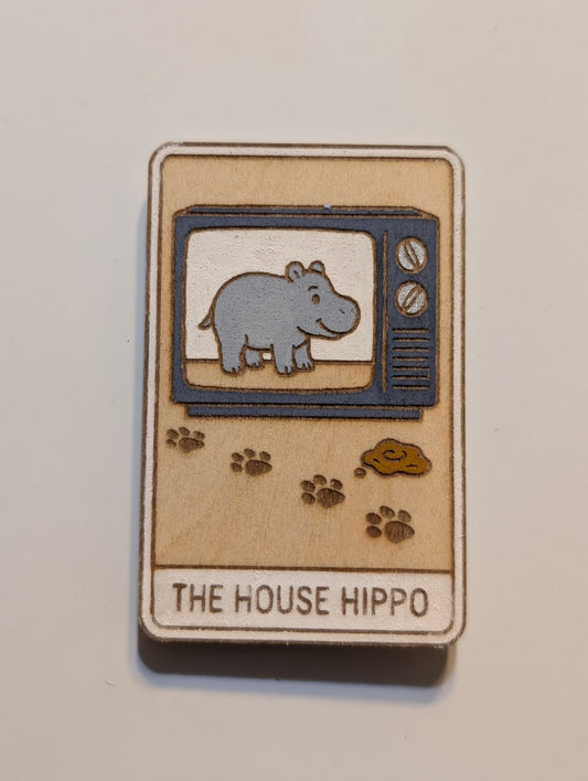 The House Hippo Tarot Magnet