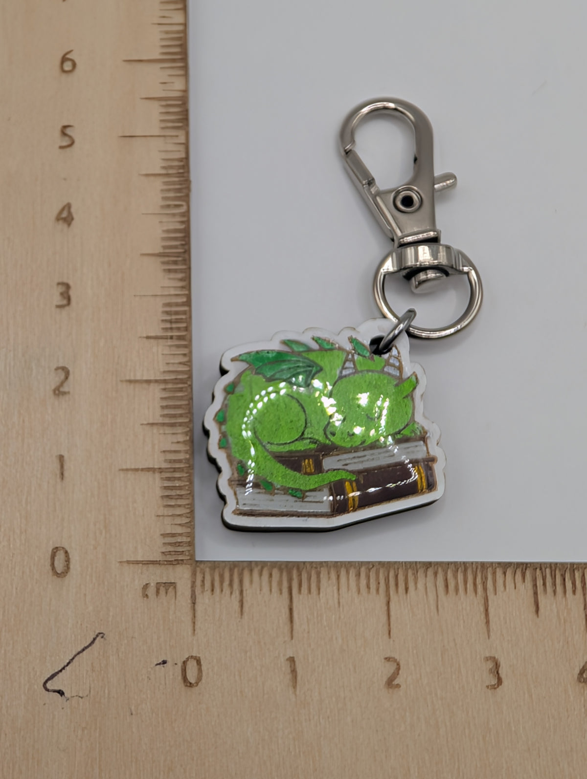 Book Dragon Stitch Marker or Zipper Pull
