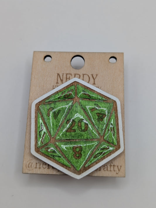 Broche de dé D20