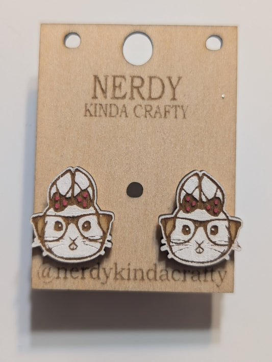 Glasses Rabbit Studs