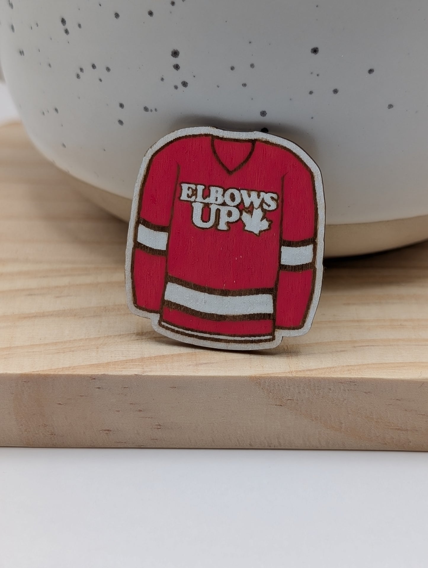 Elbows Up Jersey Pin