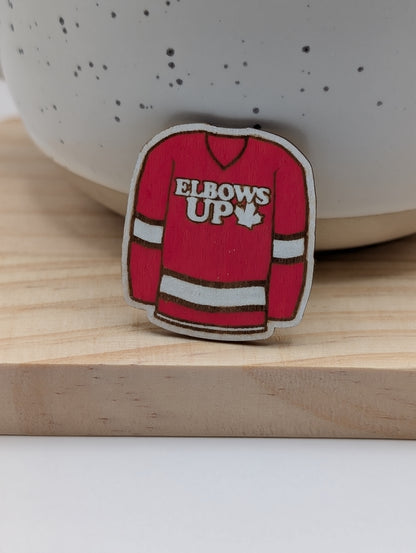 Elbows Up Jersey Pin
