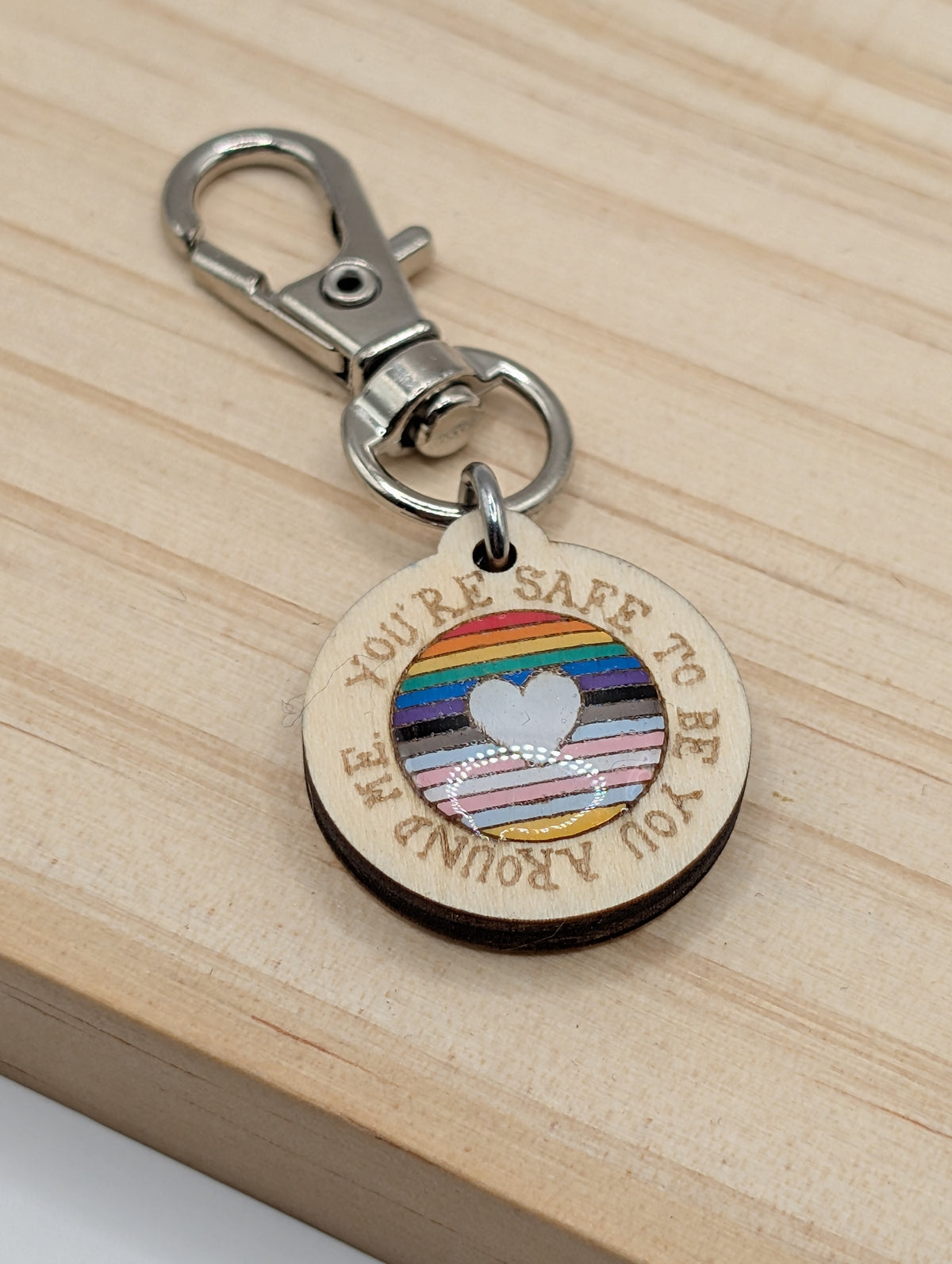 You are safe to be you around me Zipper Pull