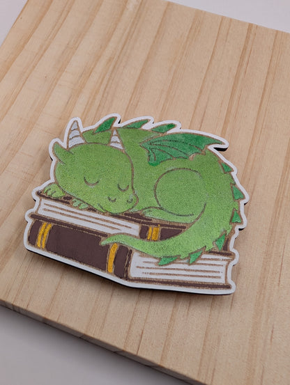Shiny Book Dragon Magnet