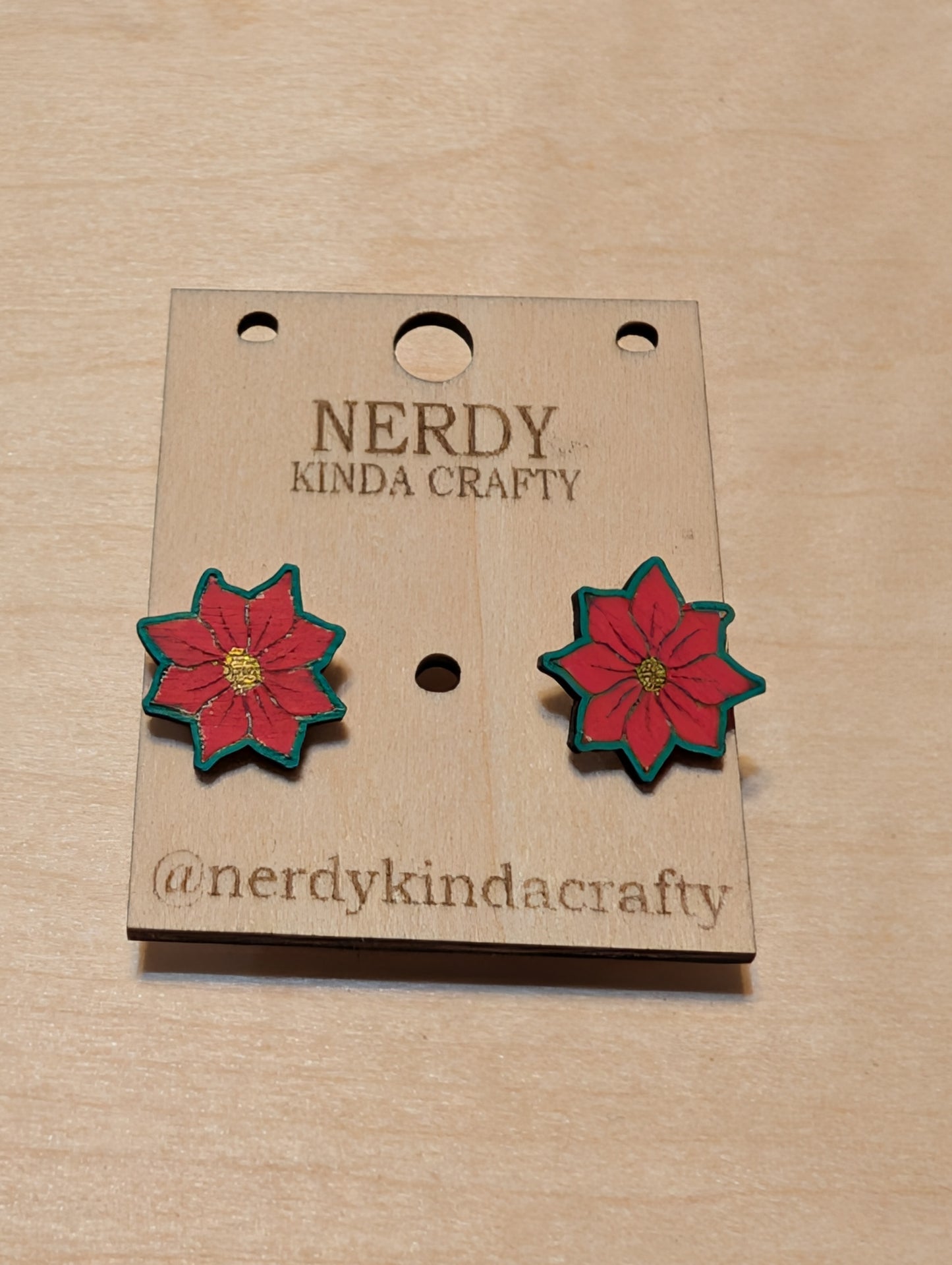 Poinsettia Studs
