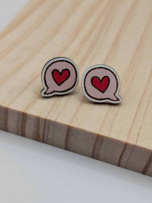 Clous d'oreilles Langage d'amour