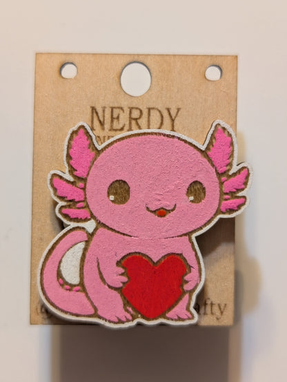 Pink Axolotl Pin