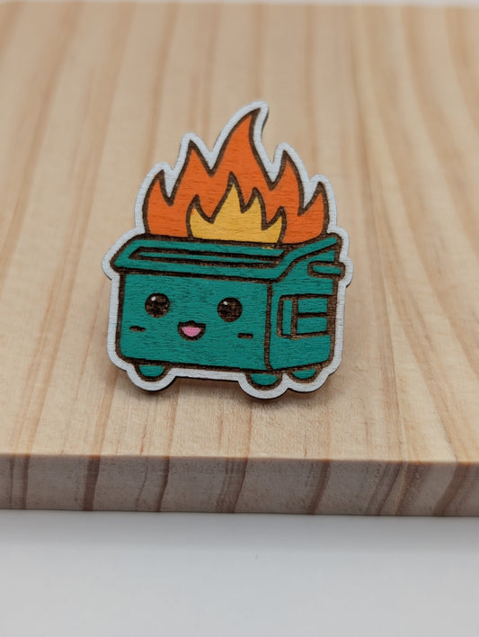 Épingle Poubelle en Feu
