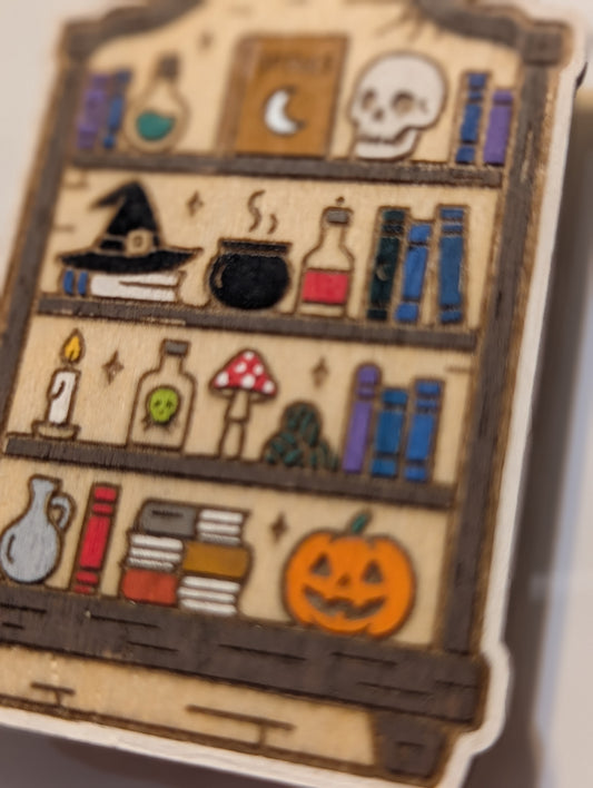 Witchy Bookshelf Magnet