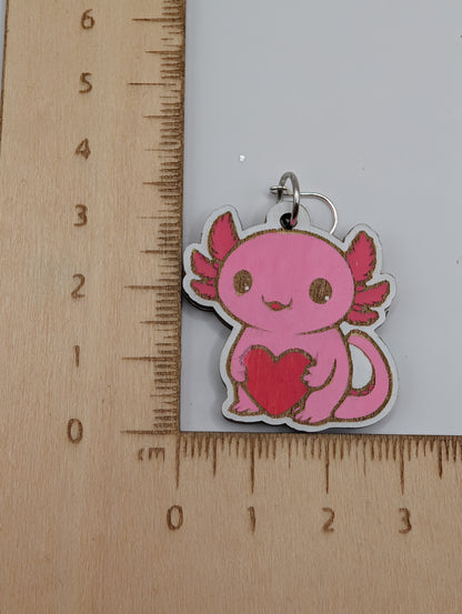 Pink Axolotl Dangles