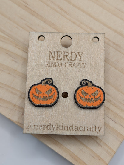 Jack O'Lantern Studs