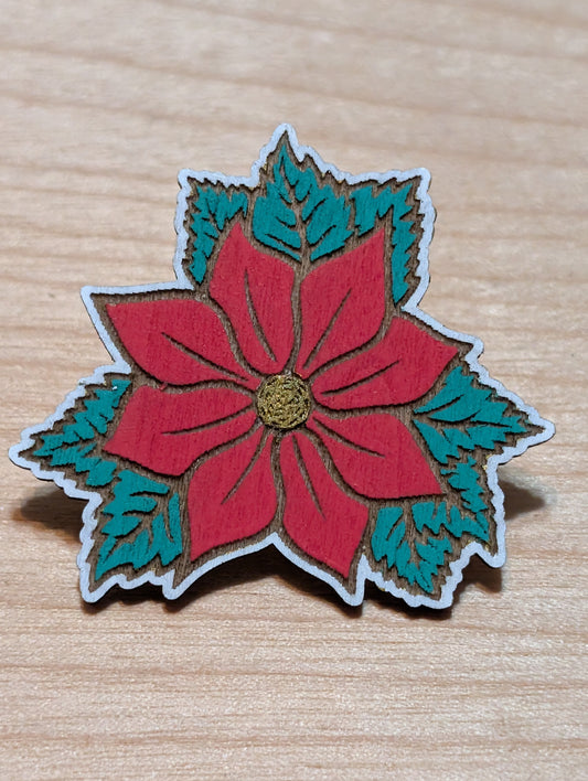 Poinsettia Pin