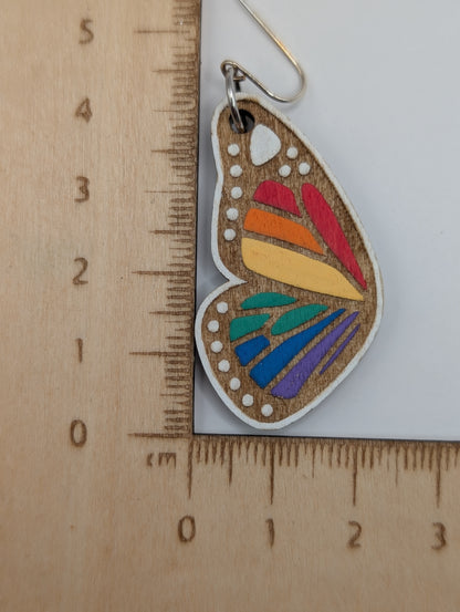 Rainbow Pride Butterfly Dangles